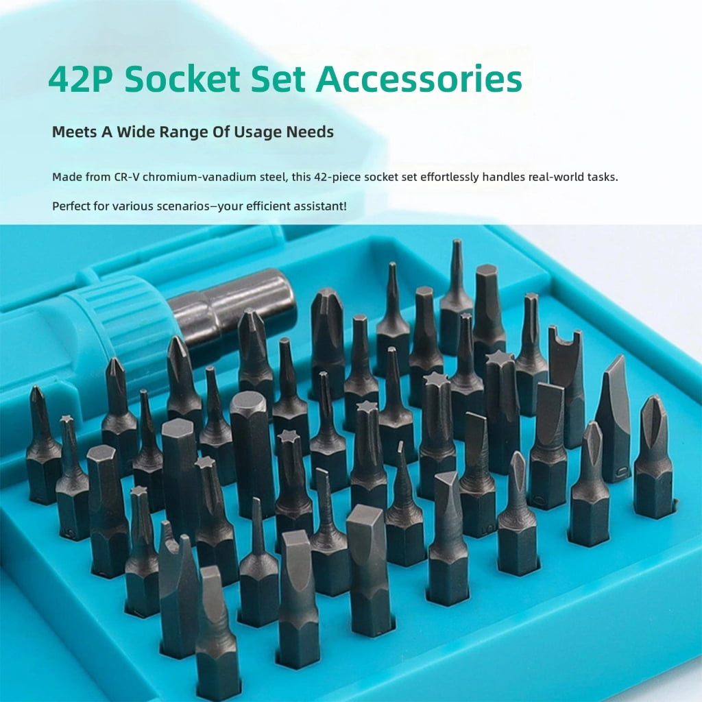 With Powerful Motor For Home And Professional Repair 42 In 1 Electric Screwdriver Set