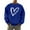 Blue, variant on Men's French Terry Crewneck Sweatshirt Men's Valentine Day Letter Print Crewneck Sweatshirt Casual Pullover Top