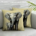 thumbnail image 3 of Chilfamy Elephant Baby Elephant Grass Pillow Covers for Couch Sofa Indoor Outdoor Pillow Case Pillowcase Aesthetic Decorative 1PC 22x22in, 3 of 5