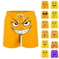 thumbnail image 2 of Mens Swim Trunks Board Shorts Funny Cartoon Face Print Swimming Trunks Quick Dry Beach Shorts Casual Summer Shorts, 2 of 6