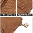 thumbnail image 4 of Women's Leather Wallet Multi Card Holder with Cell Phone Pocket - brown, 4 of 5