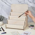 thumbnail image 4 of Wood Place Card Display Stands for Postcards Earring Display Cards Holder Rectangle Bisque 265x280x445mm, 4 of 5