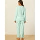 thumbnail image 5 of Pijama De Franela Lindo Impreso Manga Larga Top Y Pantalones Para Dormir Ropa De Dormir Suave Conjuntos Invierno Para Mujeres Corazón Azul S, 5 of 6