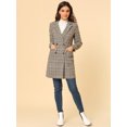 thumbnail image 2 of INSPIRE CHIC Blazer Manteau à Carreaux pour Femme à Double Boutonnage avec Revers Cranté, 2 of 6