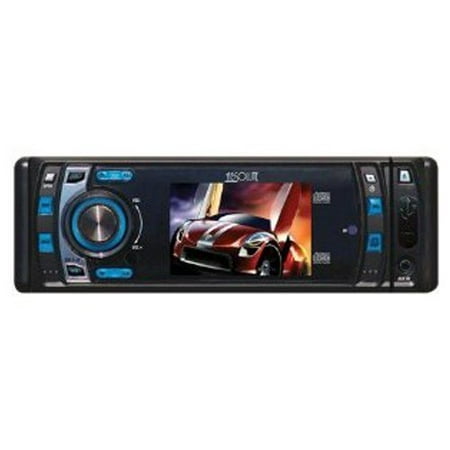 Absolute DMR400 4-Inch In-Dash Receiver with DVD Player Flip Down Detachable Panel, T feet (Best Flip Screen Car Stereo)