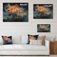 thumbnail image 4 of Designart "Catching Colorful Fish" Sports Print on Natural Pine Wood, 4 of 5