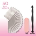 thumbnail image 2 of Salon Perfect Gel Nail Polish Remover Kit, Includes Foil, Pusher, and File, Use with Acetone, 50 Foils, 2 of 5