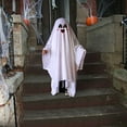 thumbnail image 6 of Spooky Halloween Ghost Costume for Klds & Adults - Scary White Ghost Cape Cloak with Eye Holes, Soft Polyester Role Play Outfit for Halloween Party, Haunted Theme Celebration (3 Sizes), 6 of 6