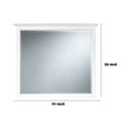 thumbnail image 5 of Neo Solid Mahogany Wood Dresser Mirror, Beveled Trim Top, White, 5 of 5