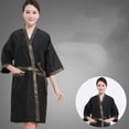 thumbnail image 2 of GOOHOCHY Peluquería antiadherente Bata de invitados Ropa de barbería Peluquería Corte de pelo Kimono Suministros de salón, 2 of 7