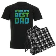 CafePress - World's Best Dad Pajamas - Men's Dark Loose Fit Cotton Pajama Set