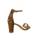 thumbnail image 2 of Rise-7 Women's Open Toe Ankle Strap Buckle Chunky High Heels Sandals Shoes ( Leopard, 8.5 ), 2 of 2