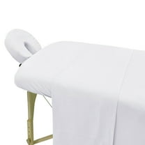Microfiber Massage Table Sheet 3 Pieces Set Fitted Sheet Flat Top Face Cover White Universal Size