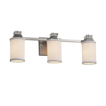 

Justice Design Group Fab-8473-10-Whte Ardent 3 Light 23 Wide Vanity Light - Nickel