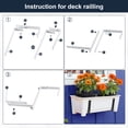 thumbnail image 4 of White Planter Box Brackets, Adjustable Window Planter Box Brackets, Universal Window Box Brackets (6 PCS), 4 of 7
