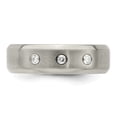 thumbnail image 2 of Edward Mirell Titanium Beveled .09 ct Dia w/Sterling Silver Bezel Band EMR216, 2 of 4