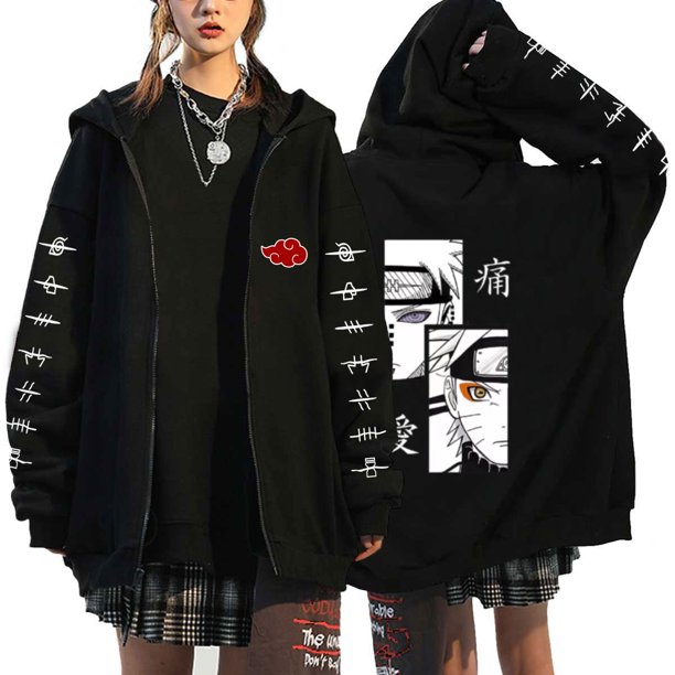 2023 primavera y otoño nuevo Naruto impreso cremallera sudaderas para hombres y mujeres Casual sudaderas con capucha de algodón Tops chaquetas