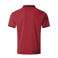 thumbnail image 5 of Charmgo Mens T-Shirts Clearance, Men's Fashion Spring and Summer Buttons Casual Short Sleeve Lapel Neck Shirt Solid Color Tops Golf Shirts for Men, Polo Shirts for Men Red XL, 5 of 5