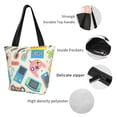 thumbnail image 4 of Fuzoiu Playing Video Games Print Large Capacity Shoulder Bag for Women,Large Capacity Office Purse,Laptop Tote Bag,Casual Everyday Tote for Work Beach Travel and Shopping Grocery, 4 of 6