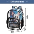 thumbnail image 2 of ALAZA Clear Backpack Oil Paint Dog Astronaut PVC Transparent BookBag, 2 of 7