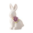 thumbnail image 2 of 1PC Ceramic Ornament, White Rabbit Figurine, Animal Handcrafted Sculpture Ornament, Arts Home Office Desktop Decor Wedding Gift, 2 of 4