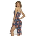 thumbnail image 2 of Denim American Eagle Pattern Printed Cross Back Cami Dress, American Flag Fashion Summer Maxi Sexy Casual Dress For Women. Gifts For Us Independence Day, 4Th Of July, 2 of 4