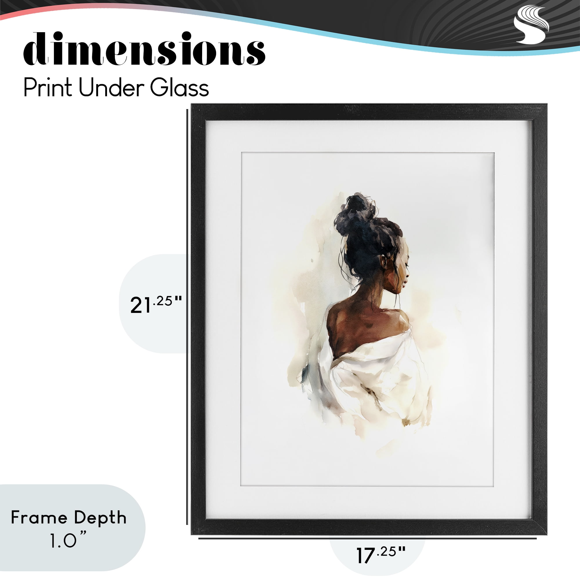 Stupell Industries Chic From Behind Black Framed Print Under Glass, design by Svetlana Aleynikova