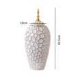 thumbnail image 6 of Kokiya Porcelain Ginger Jar Ceramic Vase with Lid Plants Holder Ceramic Flower Vase Tea L Gold, 6 of 6