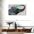 thumbnail image 3 of Elephant Stock Colorful Elephant Splash Wall Art - Horizontal Multi Panel Canvas - Living Room Wall Decor - Animal Multi Panel - Gray And Turquoise Decor - 33" x 20", 3 of 8