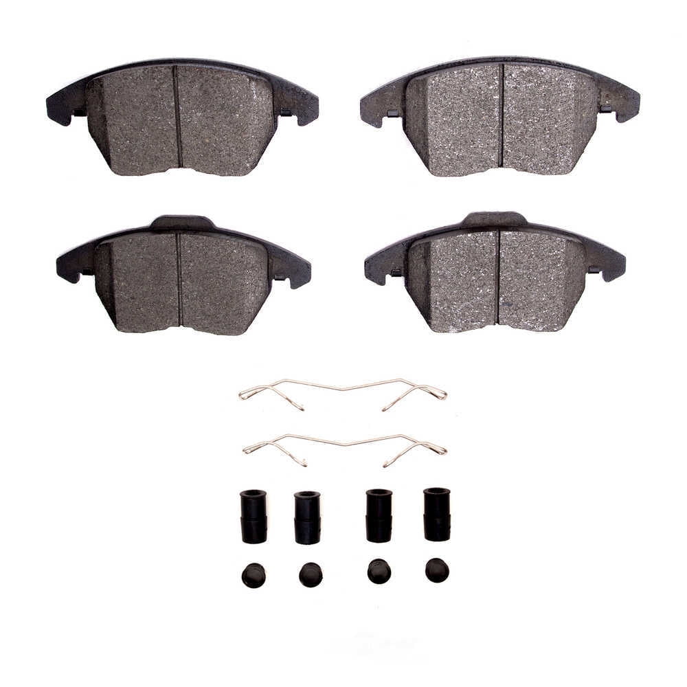 Dynamic Friction Company 1551-1107-01 DFC 5000 Advanced Brake Pads - Ceramic and Hardware Kit - OE