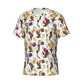 thumbnail image 5 of Vsdgher Tulips Flowers Print Men's Dry Fit Mesh Athletic Shirts Moisture Wicking Tennis T-Shirt Tops, 5 of 9