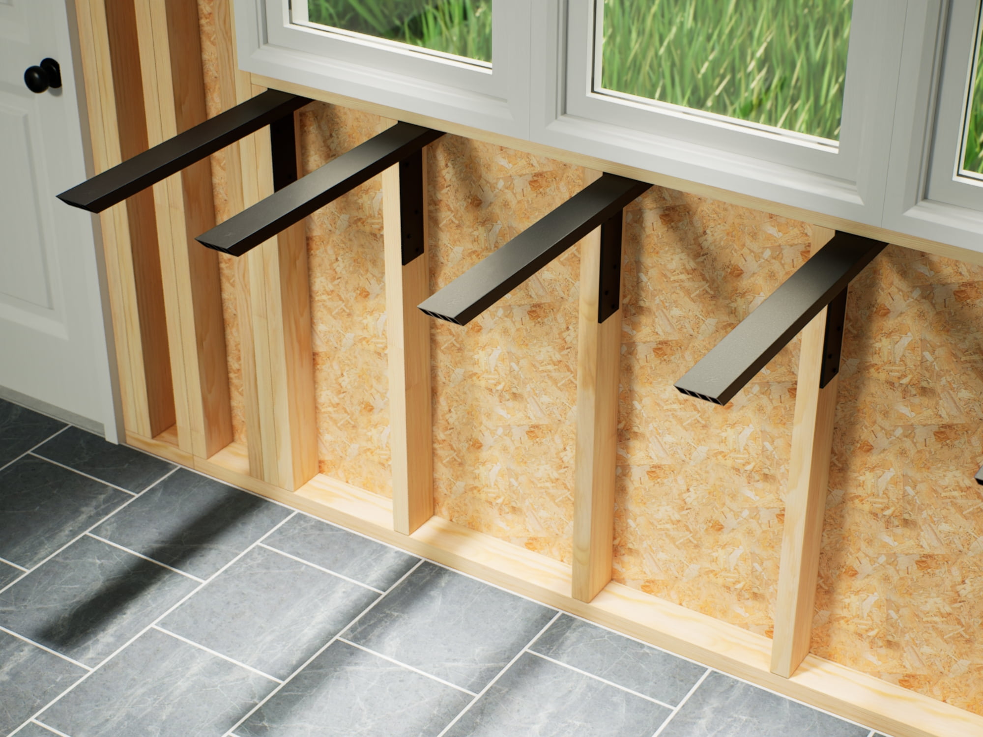 The Original™ Industrial Side Wall Free Hanging Shelf Bracket (10 inch / Right)