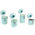 thumbnail image 2 of Home Basics Donuts 4 Pieces Ceramic Canister Set With Spoons, Turquoise, 2 of 9