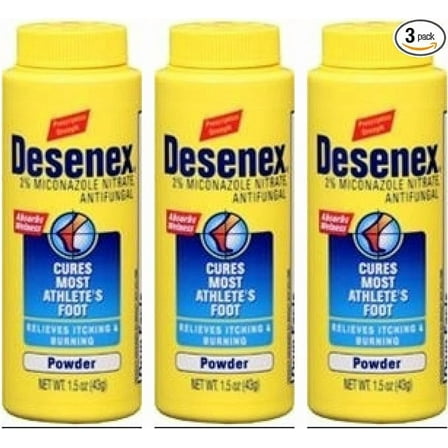 Desenex Foot Powder for Athlete's Foot 1.5 oz Travel Size (Pack of 3)