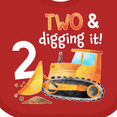 thumbnail image 4 of Inktastic Two and Digging It Bulldozer 2nd Birthday Boys or Girls Baby Bib, 4 of 4