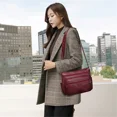 thumbnail image 5 of Bolsos de mujer con muchos bolsillos, bolsos cruzados de hombro de gran capacidad con múltiples bolsillos y monedero, nuevo bolso mensajero de cuero de PU, 5 of 5