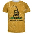 thumbnail image 1 of Distressed Gadsden Flag All Over Mens T Shirt, 1 of 2