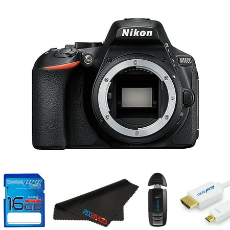 Nikon D5600 DSLR Camera (Body Only) + Pixi Starter Bundle (What's The Best Starter Camera For Photography)