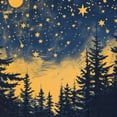thumbnail image 6 of JRXY The Dazzling Stars and Dreamy Night Sky Round Tablecloth White, 6 of 8