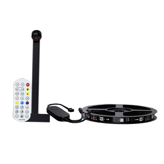 Tira de retroiluminación de TV,Tira de retroiluminación LED para TV Iluminación de fondo para TV,Luces LED inteligentes para TV 12W 12V1A Sincronización de música,Luces que cambian de