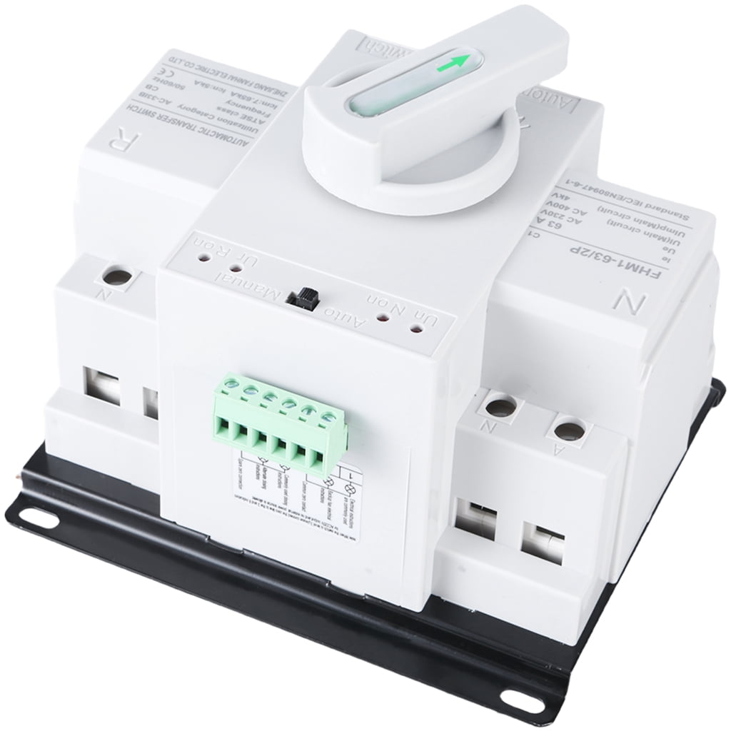 Ciwanning Industrial 63A 220V/110V Automatic Transfer Switches Manual Circuit Breaking Auto Transfer Switches with Manual Control