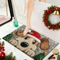 thumbnail image 6 of Yhmxh Chirstmas Door Mat Cute Dog Welcome Doormat 24x16 Inch Xmas Welcome Mats Rug for Front Winter Holiday Mat with Xmas Hat Snowflake Designs for Indoor Outdoor Home Parte Decorations, 6 of 7