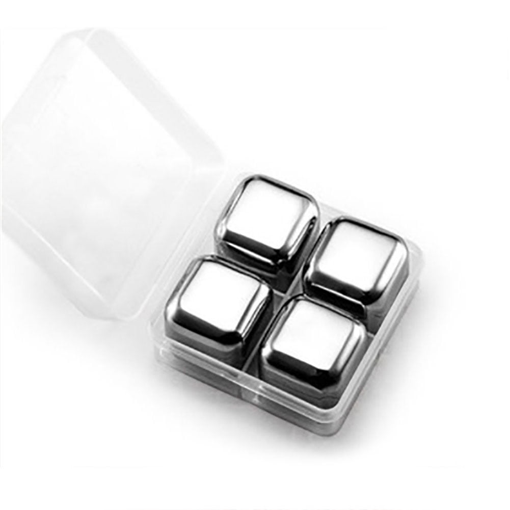 Aspire 18/8 Stainless Steel Whiskey Ice Cubes Set of 4