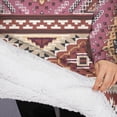 thumbnail image 3 of Oversized Wearable Blanket Hoodie,Pink Boho Tribal Diamonds and Triangles Pattern Sherpa Blanket Hoodie with Super Pockets,Super Warm Fuzzy Pullover for Women & Men, 3 of 6