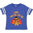 thumbnail image 3 of Inktastic Happy Thanksgiving Cute Turkey in Pilgrim Hat Boys or Girls Toddler T-Shirt, 3 of 5