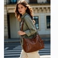 thumbnail image 2 of FALAN MULE Women Hobo Shoulder Bag Soft Leather Crossbody Purse with Multi Pockets Slouchy Handbag, 2 of 6