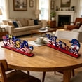 thumbnail image 4 of Nkmbld 2Pcs 4th of July Wooden Table Decor Patriotic Wood Sign Tabletop Centerpiece for Independence Day Office Desk Kitchen Tiered Tray Decor Shelves, 4 of 8