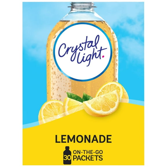 Pack of 3 Crystal Light Zero Sugar Lemonade Drink Mix Packets, 30 Packets (packaging may vary)
