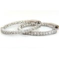 thumbnail image 5 of 1.33ct natural round diamonds elongated inside out hoop earrings snap, 5 of 6