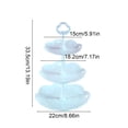 thumbnail image 3 of NWOKYZGH 3 Tiers Cupcake Stand Plastic Tiered Trays Cupcake Holder Pastry Serving Platter Fruit Cookie Display Tower Tray Dessert Serving Stand for Wedding Tea Birthday Party, 3 of 6